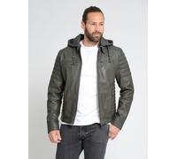 Bikerjacke MAZE "42021310", Herren, Gr. L, grau, Obermaterial: 100% Lammleder; Futter: 100% Baumwolle; Ärmelfutter: 100% Polyester; Kapuze: 52% Baumwolle; 48% Polyester, Jacken (92106211-L) grau