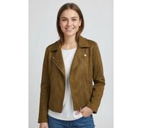 Bikerjacke ONLY CARMAKOMA "CARSHERRY NEW LIFE BONDED BIKER OTW", Damen, Gr. 48, cognac, Web, Obermaterial: 100% Polyester, unifarben, Jacken (12253736-48) cognac