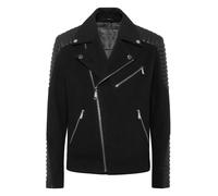 Bikerjacke PHILIPP PLEIN "Biker-Jacke", Herren, Gr. 3XL, 02, schwarz, Obermaterial: 64% Polyester, 33% Viskose, 3% Elasthan; Futter: 100% Polyester, Jacken (94987038-XXXL) 02, schwarz