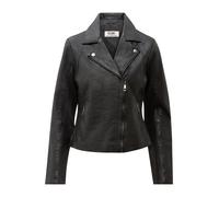 Bikerjacke RICANO "Lederjacke Antonia", Damen, Gr. XXL, schwarz, Obermaterial: 100% Lammnappaleder LANA. Futter: 100% Baumwolle CO., figurbetont, V-Ausschnitt, Jacken, Handgefertigt aus echtem Leder (
