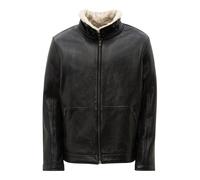 Bikerjacke RICANO "Lederjacke Arthur", Herren, Gr. XXL, schwarz, Obermaterial: 100% Lammnappaleder LANA. Futter: 100% Polyester PES., loose fit, Rundhals, Jacken, Handgefertigt aus echtem Leder (97108