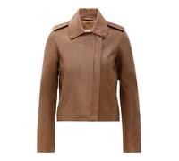 Bikerjacke RICANO "Lederjacke Juana", Damen, Gr. XL, braun (cognac), Obermaterial: 100% Lammnappaleder LANA. Futter: 100% Polyester PES., normal, Rundhals, Jacken, Handgefertigt aus echtem Leder (7481