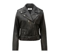 Bikerjacke RICANO "Lederjacke Louna", Damen, Gr. XXL, schwarz, Obermaterial: 100% Lammnappaleder LANA. Futter: 100% Baumwolle CO., normal, V-Ausschnitt, Jacken, Handgefertigt aus echtem Leder (7106075