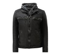 Bikerjacke RICANO "Lederjacke Nate", Herren, Gr. S, schwarz, Obermaterial: 100% Lammnappaleder LANA. Futter: 100% Baumwolle CO., schmal, hoch geschlossener Ausschnitt, Jacken, Handgefertigt aus echtem