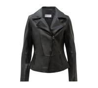 Bikerjacke RICANO "Lederjacke Sally", Damen, Gr. XXL, schwarz, Obermaterial: 100% Lammnappaleder LANA. Futter: 100% Polyester PES., schmal, V-Ausschnitt, Jacken, Handgefertigt aus echtem Leder (362480