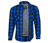 Bikers Gear Australia Herren Freizeit-Hemd mehrfarbig Blau/Schwarz m