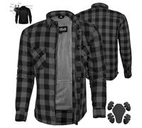 Bikers Gear Australia Herren Hemd Grau Kariert XL Geb. 45.5-55.5 Langarm Button-Down-Kragen Fassmanschette 100% Baumwolle