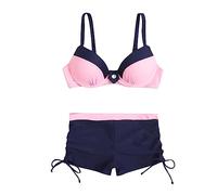 Bikini Blau Weiß Gepunktet 2026 60 Figurformend Hohe Badehosen Softschalen Langem Still Blauer Muslime Schlangenoptik Badekleidung Punkten Brustpolster Durchlässig Tiger Lockere Übergewicht 110