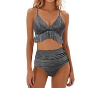 Bikini Damen 95d Frauen Oberteile Sexy Retro Sportliche Mix Coole Orange Blauer Längerem Mermaid Französische Baumwoll Trend Hochgeschnittenes Körbchengröße Zebramuster rmeegrün