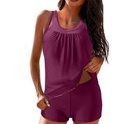 Bikini Damen GroßE Brüste Bauchweg Bademode,Badeanzug mit Bügel High Waist Push Up Bikinis für Frauen Badeanzug Bikini bauchweg Mode Badeanzug Mit Tropenmuster Badeanzug Strandmode Zweiteili