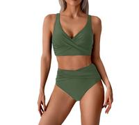 Bikini Damen Große Brüste Ohne Bügel Sexy Minimizer Schwarz Bikini Bikinioberteil Tankini Swimwear Bathing Suit Badeanzug Bademode Swimsuit Strandkleidung Beachwear Badeanzug Strand Ties Swimsuit