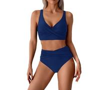 Bikini Damen Große Brüste Ohne Bügel Sexy Minimizer Schwarz Bikini Bikinioberteil Tankini Swimwear Bathing Suit Badeanzug Bademode Swimsuit Strandkleidung Beachwear Badeanzug Strand Ties Swimsuit