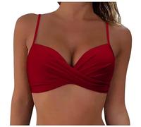 Bikini Damen Minimizer Badeanzug Damen XXL BadeanzüGe Damen Rot Bikinihose Tanga High Waist Badeanzug In üBergrößE Badeanzug Dicke Frauen Triangel Bikini Ohne BüGel BadeanzüGe Figurformend Sexy