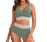 Bikini Damen Set Bauchweg High Waist Plus Size Shape Curvy Bügel Bauch Weg Push Up Sexy Bikinis Große Größen Oberweite Hohe Taille 5XL