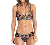Bikini Damen Set Bikini-Set Damen Brasil Sommer Gepolstert Crossover Push up Bikinioberteile Bikinihosen Badeanzügen Badebekleidung Badeanzüge Badeanzug Bandeau Sommer Strand Bademode