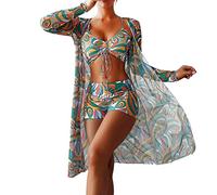 Bikini Damen Set Curvy XL mädchen 158 Oberteil Push up mit bügel perioden bademode zum Schwimmen Bauch Weg schwarz 2 Piece Women Badeanzug bauchweg Beinen Cut Out high Waist