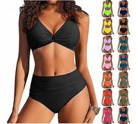 Bikini Damen Set Push Up Badeanzug Sexy High Waist Badeanzüge Bauchweg Bademode Bikini Oberteil Und Bikinihose Zweiteiliger Bikinis Strandmode Badebekleidung Sommer Vacation Beach Swimsuit