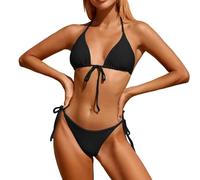 Bikini Damen Set Push Up -Bikini Brazilian Style Zweiteiliger Badeanzug Bauchweg Sexy Bademode mit Dreieck Cup Strand String Triangel Bikini Sets für Badeanzüg Frauen Badebekleidung Beachwear