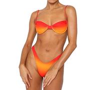 Bikini Damen Set Push Up,Bikini Brazilian Style,Zweiteiliger Badeanzug Damen Sexy Mode Bademode String Bikini Oberteil Strand Bikinihose Bikini Sets für Badeanzüg Frauen Badebekleidung Beachwear