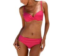 Bikini Damen Set Push Up Gepolstert - Neckholder Bikini Damen Brazilian Style Zweiteilig Badeanzug Sexy Cross Wickeloptik Bikinioberteile Bikinislip Bademode Badeanzüge Bikini-Sets für Damen