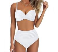 Bikini Damen Set Push Up - Low Waist Badeanzug Sexy Bikinis Schnürende Bademode Zweiteiliger Badeanzug Bauchweg Swimsuit Sport Bikini-Sets
