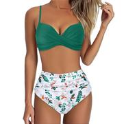 Bikini Damen Set Push Up - Low Waist Badeanzug Sexy Bikinis Schnürende Bademode Zweiteiliger Badeanzug Bauchweg Swimsuit Sport Bikini-Sets