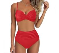 Bikini Damen Set Push Up - Low Waist Badeanzug Sexy Bikinis Schnürende Bademode Zweiteiliger Badeanzug Bauchweg Swimsuit Sport Bikini-Sets
