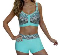 Bikini Damen Set Sale, Push-up-Bikinioberteil mit Polster und High Waist Badeshorts Zweiteiliger Bademode Damen Große Größe Badeanzug, Schnelltrocknender, Sportlicher Schwimmanzug Strandmode Sommer