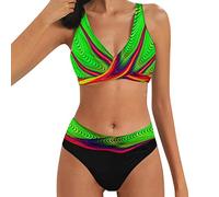 Bikini Damen Set V Ausschnitt High Waist Bademode,Bademode Bikini,Badeanzug Damen 44,Badebekleidung Damen,Damen Badeanzug Mit Bügel,Badeanzug Gerafft