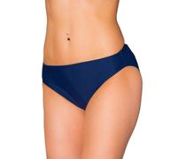 Bikini-Hose AQUARTI "Bikinihose Aquarti Damen Bikini Hose mit mittelhohem Bund", Damen, Gr. 36, N-Gr, blau (dunkelblau), Obermaterial: 80% Polyamid PA. 20% Elasthan EL., Badehosen Bikini-Hose (1454734