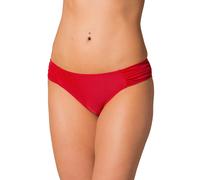Bikini-Hose AQUARTI "Bikinihose Aquarti Damen Bikinihose mit seitlichen Raffungen", Damen, Gr. 38, N-Gr, rot, Obermaterial: 80% Polyamid PA. 20% Elasthan EL., Badehosen Bikini-Hose (87733112-38) rot