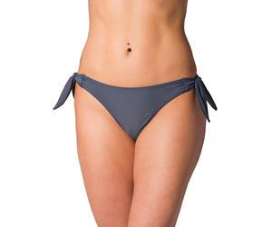 Bikini-Hose AQUARTI "Bikinihose Aquarti Damen Tanga Bikinihose Seitlich Gebunden", Damen, Gr. 40, N-Gr, silber (graphit), Obermaterial: 80% Polyamid PA. 20% Elasthan EL., Badehosen Bikini-Hose (963490
