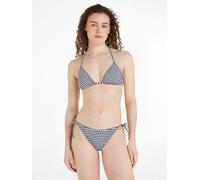 Bikini-Hose "CHEEKY STRING SIDE TIE PRINT", Damen, Gr. S (36), N-Gr, blau (schwarz night and wht), Polyamid, TOMMY HILFIGER SWIMWEAR, gestreift, Badehosen Bikini-Hose, in gestreifter Optik (53316139-S