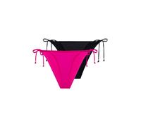 Bikini-Hose DORINA "Amnesia", Damen, Gr. XS, N-Gr, pink (pink, schwarz), Microfaser, Obermaterial: 52% Polyamid, 33% Polyester, 15% Elasthan, Badehosen Bikini-Hose, mit Bindebändern an der Seite (1279