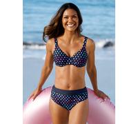 Bikini-Hose FEEL GOOD, Damen, Gr. 42, Cup B, bunt (marine, magenta, bedruckt), Elasthan, Polyamid, Badehosen Bikini-Hose (38393426-42) marine, magenta, bedruckt