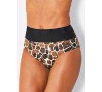 Bikini-Hose FEEL GOOD, Damen, Gr. 50, Normalgrößen, braun (schoko, champagner, bedruckt), Elasthan, Polyamid, Badehosen Bikini-Hose (52761321-50) schoko, champagner, bedruckt