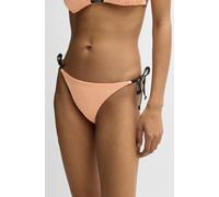 Bikini-Hose HUGO UNDERWEAR "PURE_SIDE TIE", Damen, Gr. M (38), N-Gr, orange (bright orange 825), Microfaser, Elasthan, Polyamid, unifarben, Badehosen Bikini-Hose, mit kontrastfarbenen Einsätzen (64679