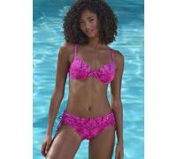 Bikini-Hose JETTE "Floretta", Damen, Gr. 42, N-Gr, lila (beere bedruckt), Recycling-Polyamid, bedruckt, Badehosen, in Ton in Ton-Harmonie (41757041-42) beere bedruckt