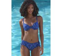 Bikini-Hose JETTE "Floretta", Damen, Gr. 44, N-Gr, blau (marine bedruckt), Recycling-Polyamid, bedruckt, Badehosen, in Ton in Ton-Harmonie (63855707-44) marine bedruckt