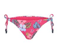 Bikini-Hose JOOP JEANS "JEANS HIBISCUS", Damen, Gr. 42, N-Gr, pink (pink aop), Microfaser, Obermaterial: 83% Polyamid, 17% Elasthan, Badehosen Bikini-Hose, floraler Print, Logo-Details (78307220-42)