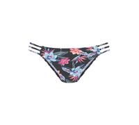 Bikini-Hose KANGAROOS "Agave" Gr. 36, N-Gr, schwarz (schwarz, bedruckt) Damen Badehosen Ocean Blue mit seitlichen Bändern (55534810-36) schwarz, bedruckt