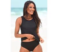 Bikini-Hose LASCANA, Damen, Gr. 50, N-Gr, schwarz, Polyamid, unifarben, Badehosen Bikini-Hose, mit höher geschnittener Form (617317-50) schwarz