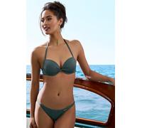 Bikini-Hose LASCANA "Italy", Damen, Gr. 32, N-Gr, grün (oliv), Microfaser, Microfaser, Polyamid, unifarben, Badehosen Bikini-Hose, in knapper Brasilien-Form (65082525-32) oliv