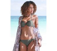 Bikini-Hose LASCANA "Italy", Damen, Gr. 36, N-Gr, grün (oliv), Polyamid, Microfaser, unifarben, Badehosen, mit seitlichen Bindebändern (76372804-36) oliv