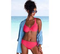 Bikini-Hose LASCANA "Italy", Damen, Gr. 40, N-Gr, koralle, Microfaser, Microfaser, Polyamid, unifarben, Badehosen Bikini-Hose, mit höherer Seitennaht (95229627-40) koralle
