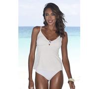 Bikini-Hose LASCANA "Omara", Damen, Gr. 40, N-Gr, beige (creme), Recycling-Polyamid, unifarben, Basic, Badehosen, aus recycelten Material (55895737-40) creme