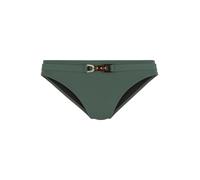 Bikini-Hose LASCANA "Yves", Damen, Gr. 40, N-Gr, grün (oliv), Recycling-Polyamid, unifarben, Badehosen Bikini-Hose, mit edlen Ziergürtel (91974649-40) oliv