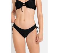 Bikini-Hose LSCN BY LASCANA "Gina", Damen, Gr. 34, N-Gr, schwarz, Recycling-Polyamid, unifarben, Badehosen Bikini-Hose, mit modischen Raffungen (82700109-34)