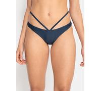 Bikini-Hose LSCN BY LASCANA "Gina", Damen, Gr. 40, N-Gr, blau (marine), Recycling-Polyamid, unifarben, Badehosen Bikini-Hose, mit extra Straps (76629360-40)