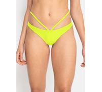 Bikini-Hose LSCN BY LASCANA "Gina", Damen, Gr. 40, N-Gr, grün (lime), Recycling-Polyamid, Badehosen Bikini-Hose, mit extra Straps (14622008-40)